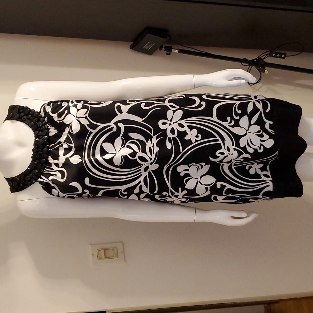 Jessica Sleeveless with Beaded Neckline